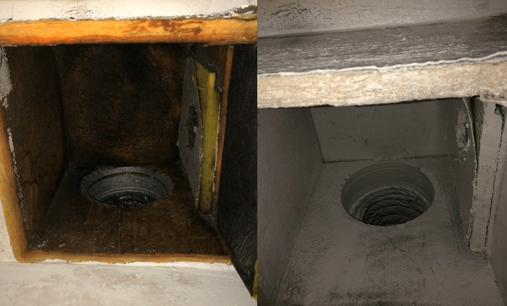 Before and after pictures showcasing our exceptional duct cleaning services in Orlando.